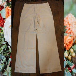White House Black Market (WHBM) Lined Wide-Leg Winter White Dress Pants – Size 8
